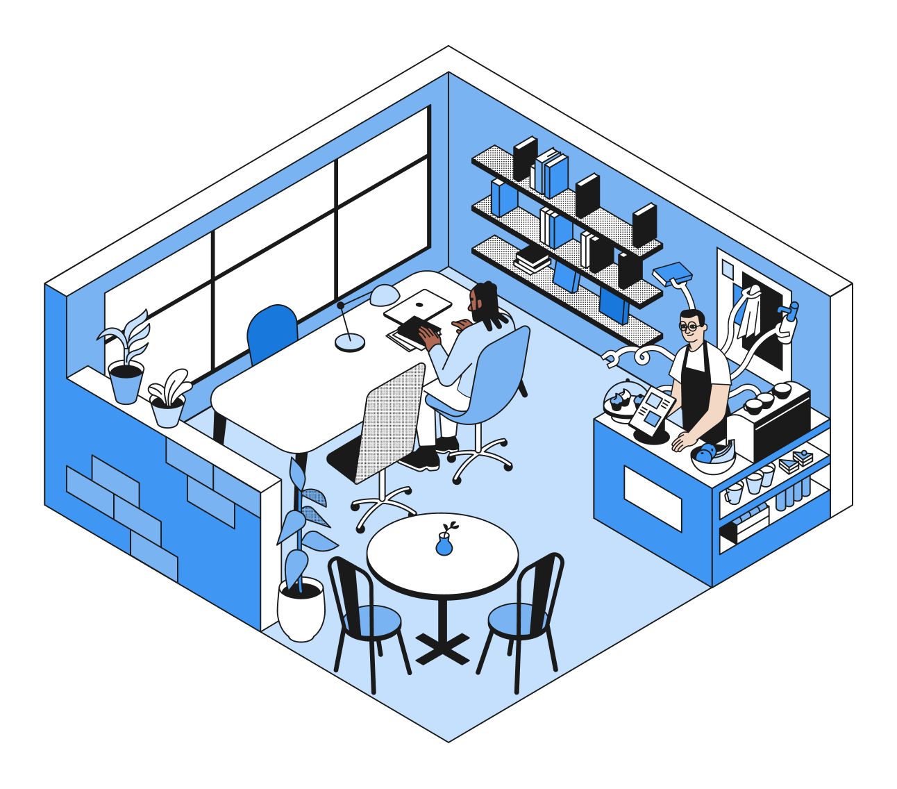 Coffee shop illustration